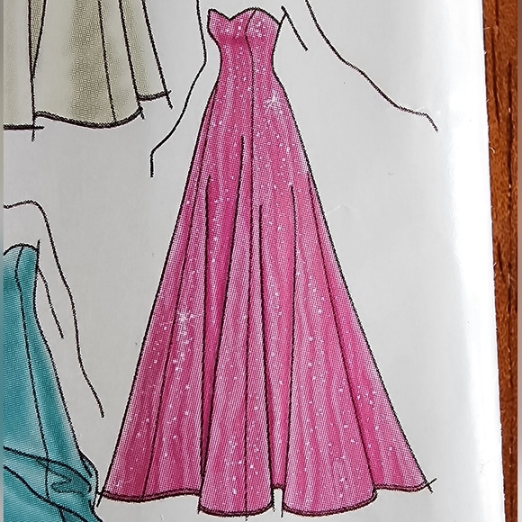 Jessica McClintock gown Simplicity sewing pattern dress #0650, sz: 4-12, NEW! - Picture 4 of 12